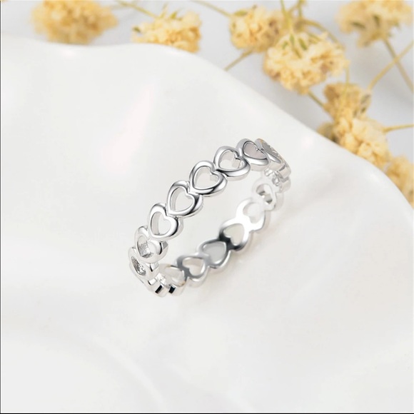 New 925 Silver Women’s Romantic Hearts Ring 💍 - Picture 6 of 6